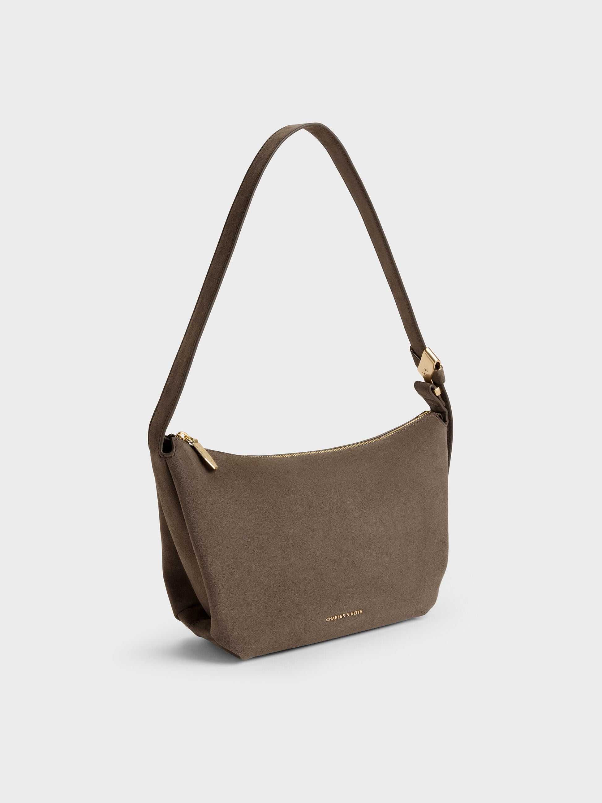Zephyr Hobo Bag - Stone Grey | CHARLES & KEITH