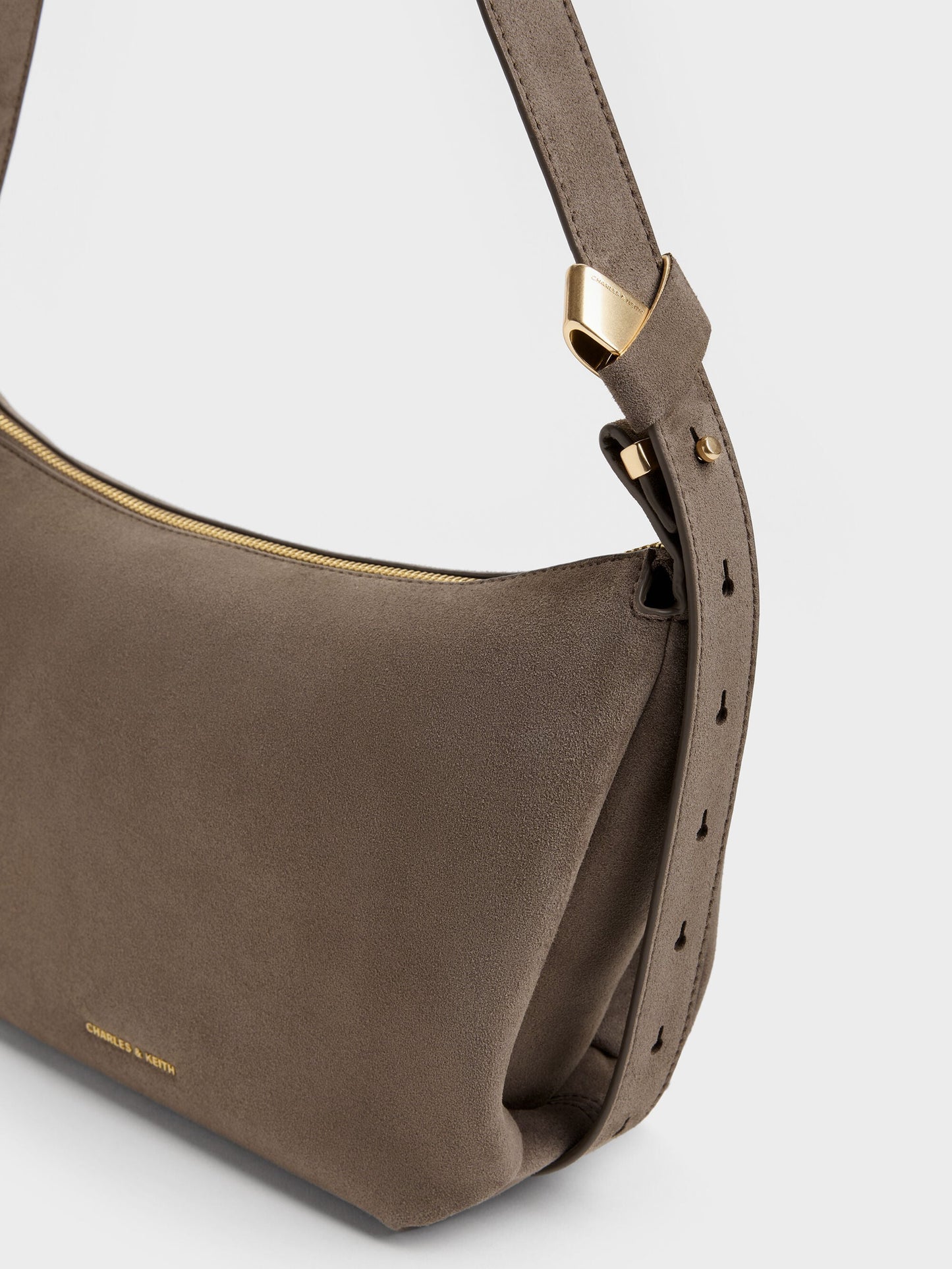 Zephyr Hobo Bag - Stone Grey | CHARLES & KEITH