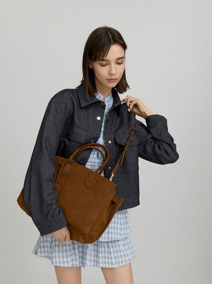 Large Ginevra Tote Bag - Pecan Brown | CHARLES & KEITH