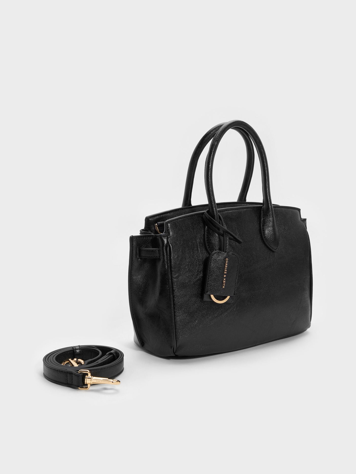 Ginevra Tote Bag - Black | CHARLES & KEITH