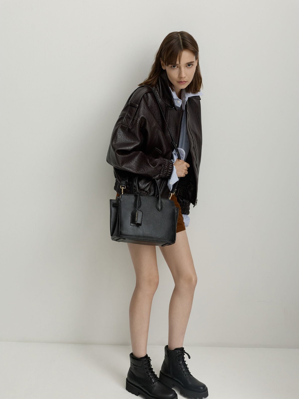 Ginevra Tote Bag - Black | CHARLES & KEITH