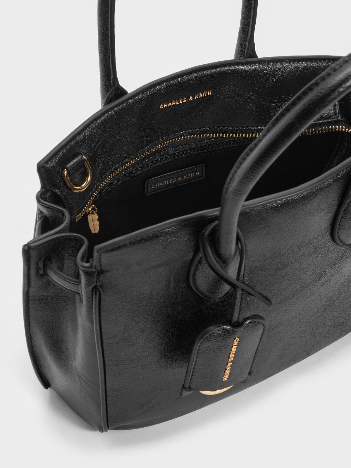 Ginevra Tote Bag - Black | CHARLES & KEITH