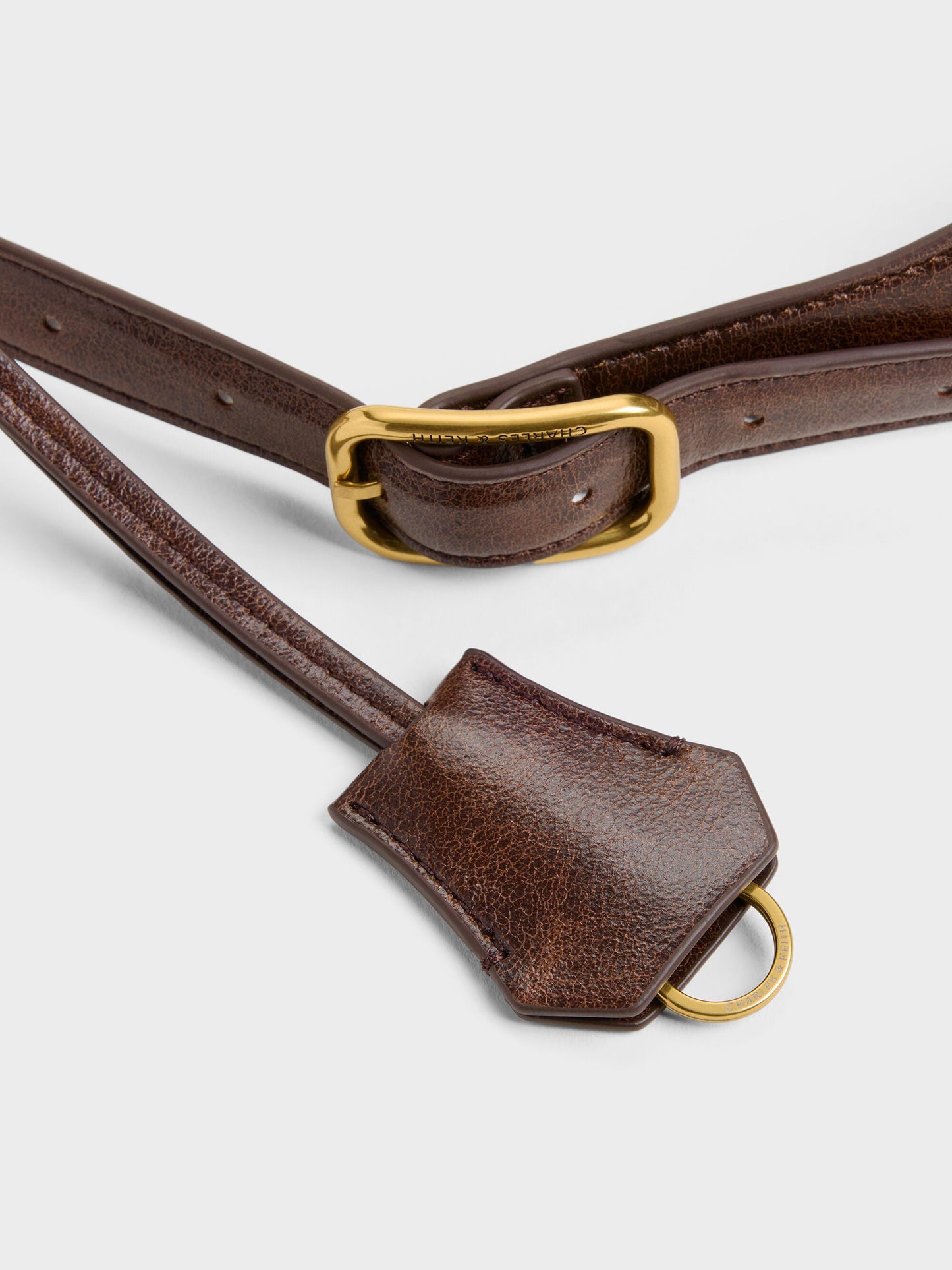 Victoria Belted Hobo Bag - Distressed Coffee | CHARLES & KEITH