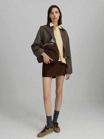 Victoria Belted Hobo Bag - Espresso Brown | CHARLES & KEITH