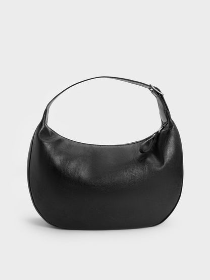 Large Vega Hobo Bag - Noir | CHARLES & KEITH