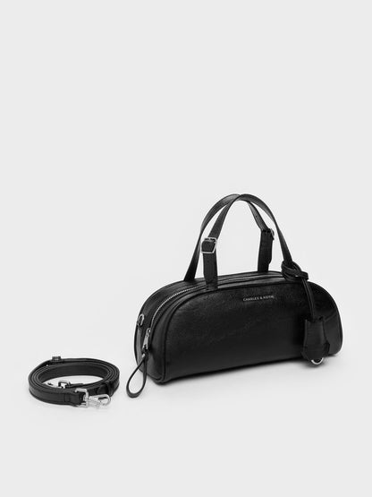Vega Elongated Bowling Bag - Noir | CHARLES & KEITH