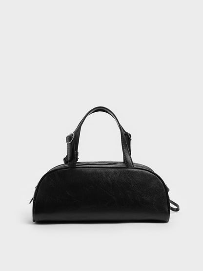 Vega Elongated Bowling Bag - Noir | CHARLES & KEITH