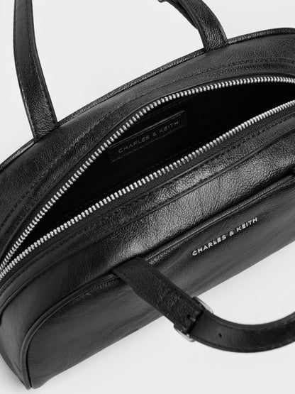 Vega Elongated Bowling Bag - Noir | CHARLES & KEITH