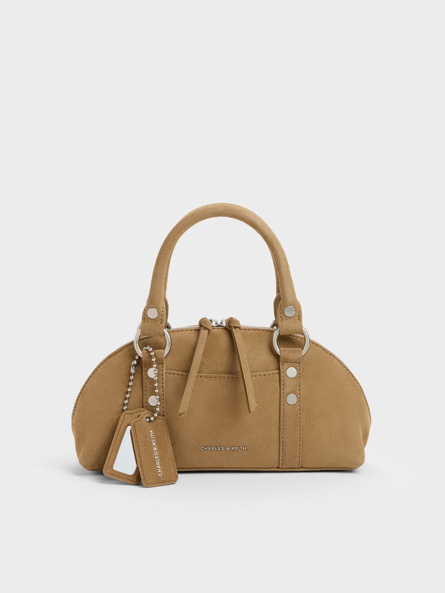 Tatiana Studded Bowling Bag - Sand | CHARLES & KEITH
