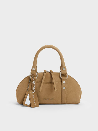 Tatiana Studded Bowling Bag - Sand | CHARLES & KEITH