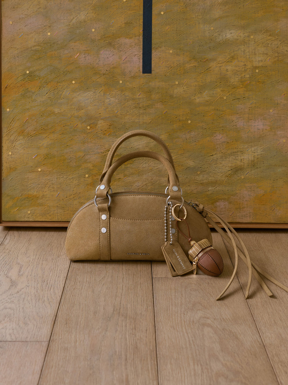 Tatiana Studded Bowling Bag - Sand | CHARLES & KEITH