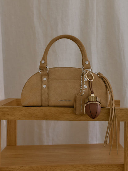 Tatiana Studded Bowling Bag - Sand | CHARLES & KEITH
