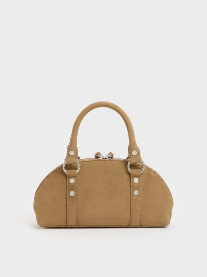 Tatiana Studded Bowling Bag - Sand | CHARLES & KEITH