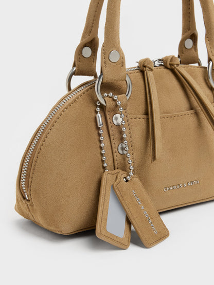 Tatiana Studded Bowling Bag - Sand | CHARLES & KEITH