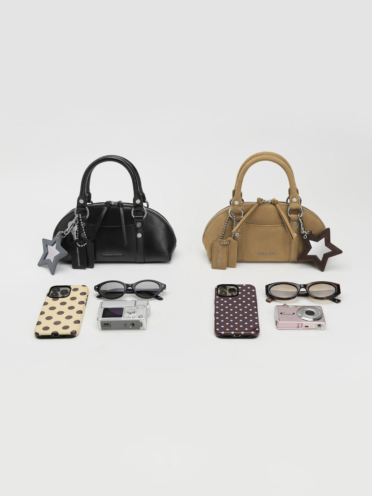 Tatiana Studded Bowling Bag - Sand | CHARLES & KEITH