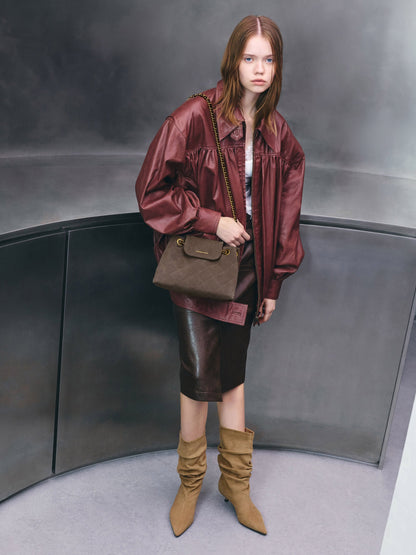 Apfra Quilted Shoulder Bag - Stone Grey | CHARLES & KEITH