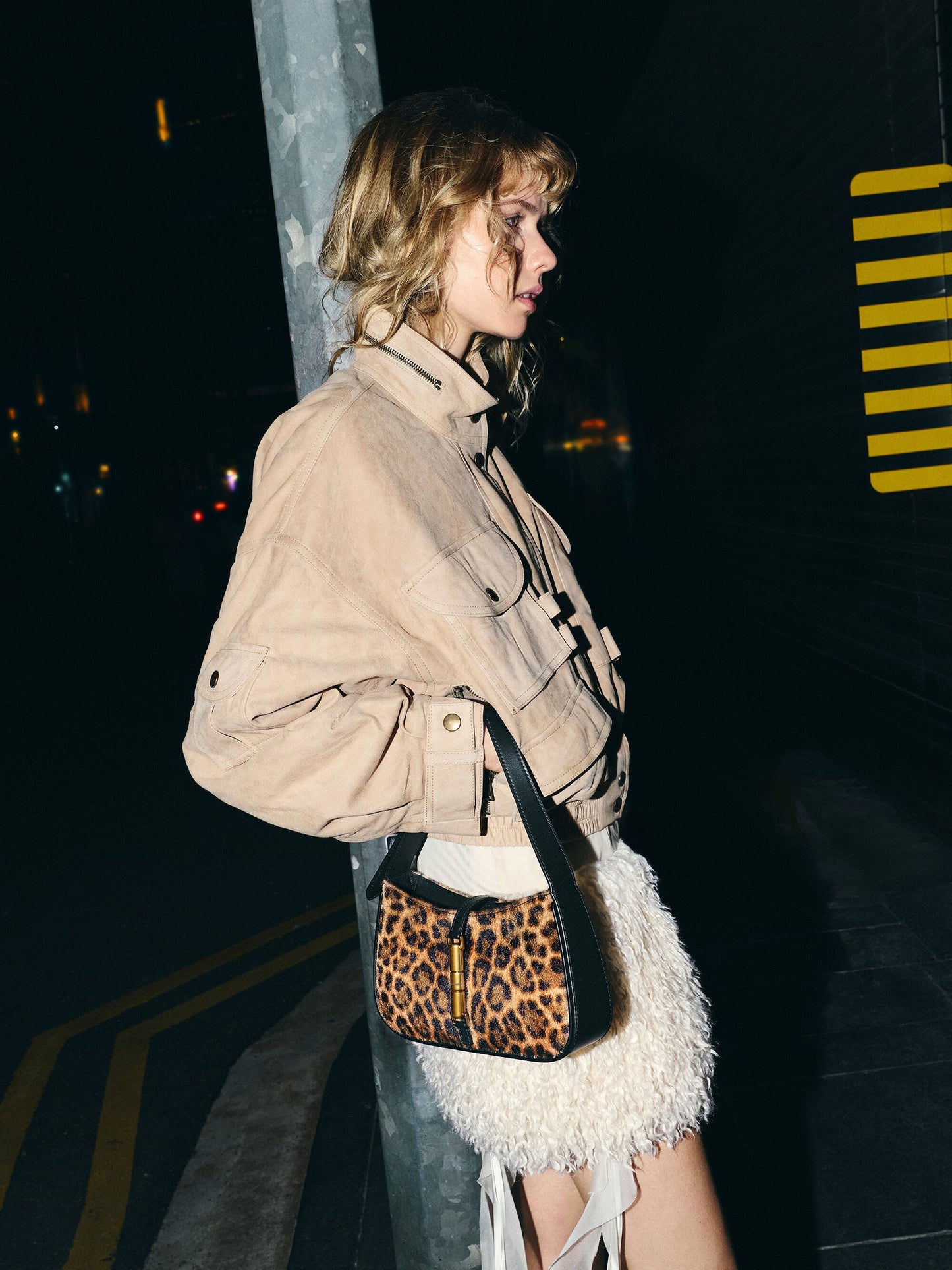 Cesia Leopard-Print Metallic-Accent Shoulder Bag - Multi | CHARLES & KEITH