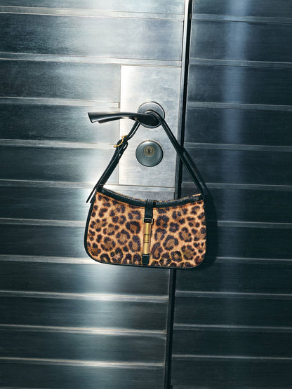 Cesia Leopard-Print Metallic-Accent Shoulder Bag - Multi | CHARLES & KEITH