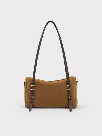Mini Levy Two-Tone Shoulder Bag - Sahara Sand | CHARLES & KEITH