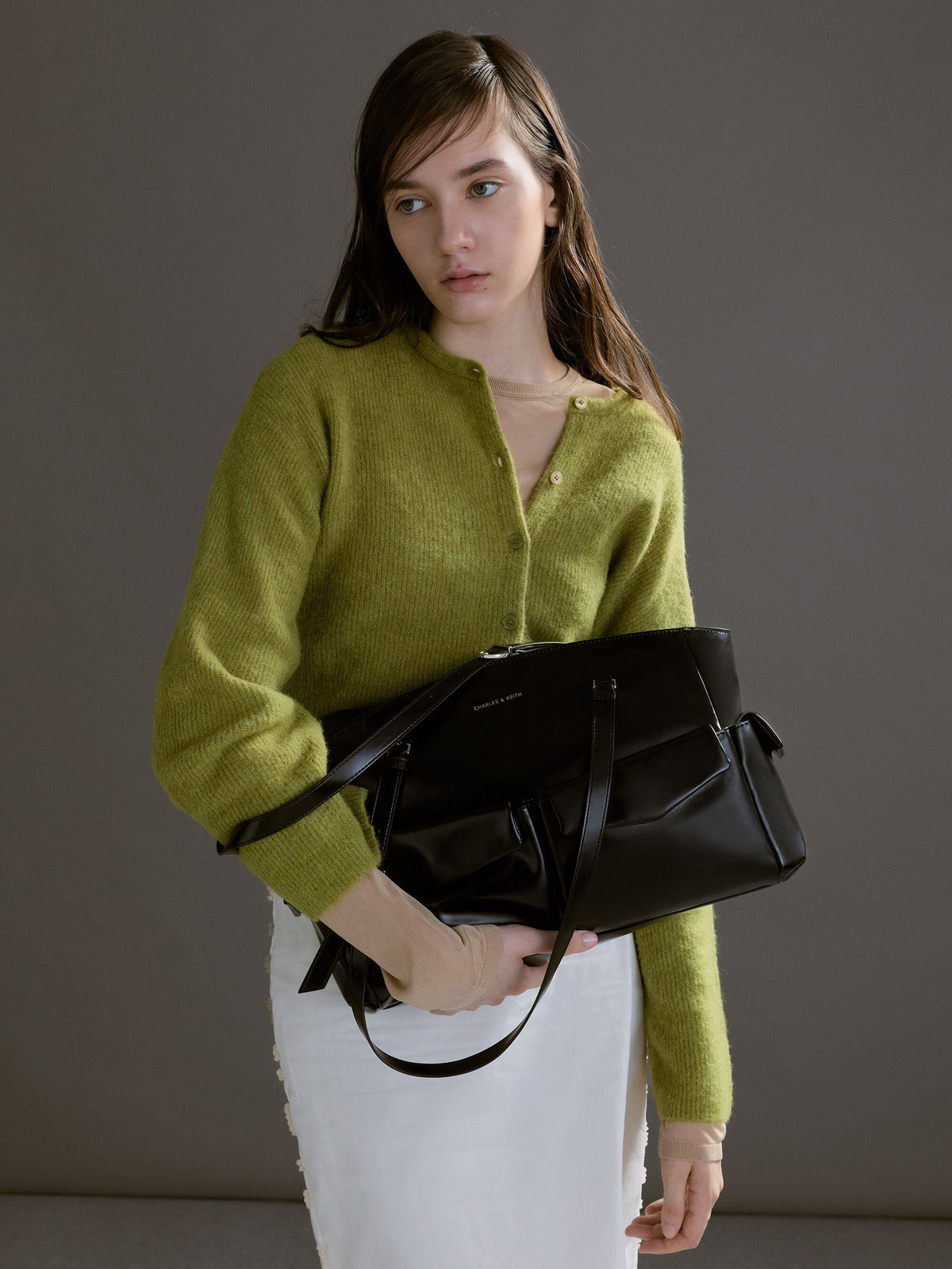Rachel Multi-Pocket Tote Bag - Noir | CHARLES & KEITH