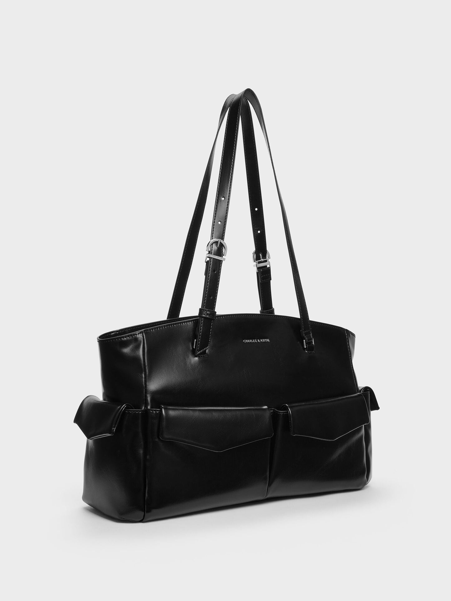 Rachel Multi-Pocket Tote Bag - Noir | CHARLES & KEITH