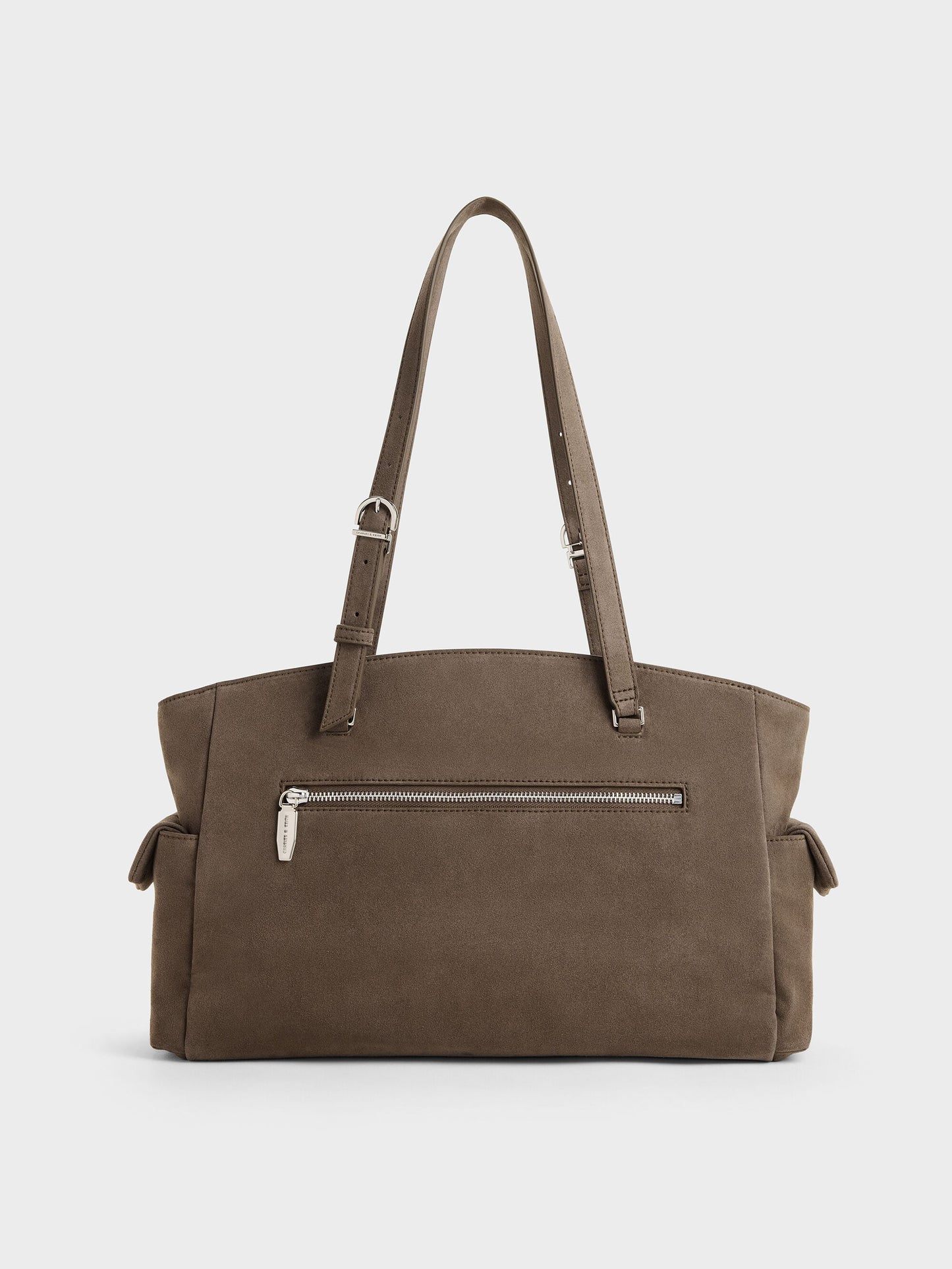 Rachel Multi-Pocket Tote Bag - Stone Grey | CHARLES & KEITH