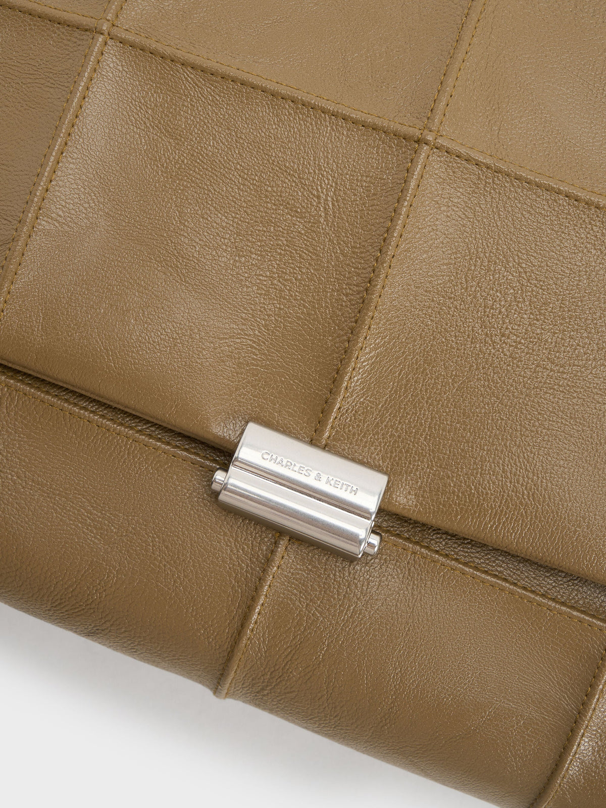 Large Delfina Quilted Chain-Strap Shoulder Bag - Walnut Brown | CHARLES & KEITH