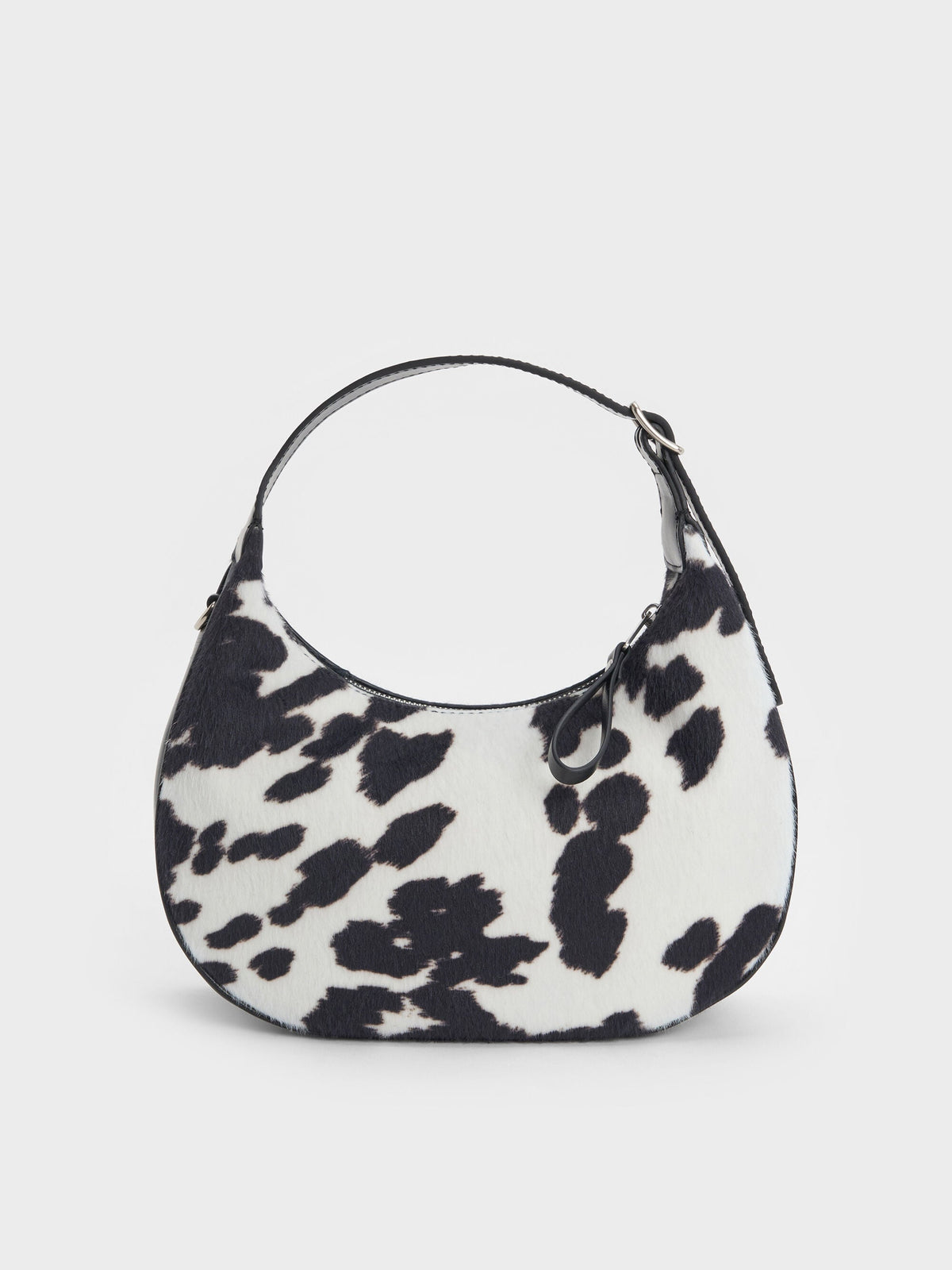 Vega Furry Cow-Print Hobo Bag - Multi | CHARLES & KEITH