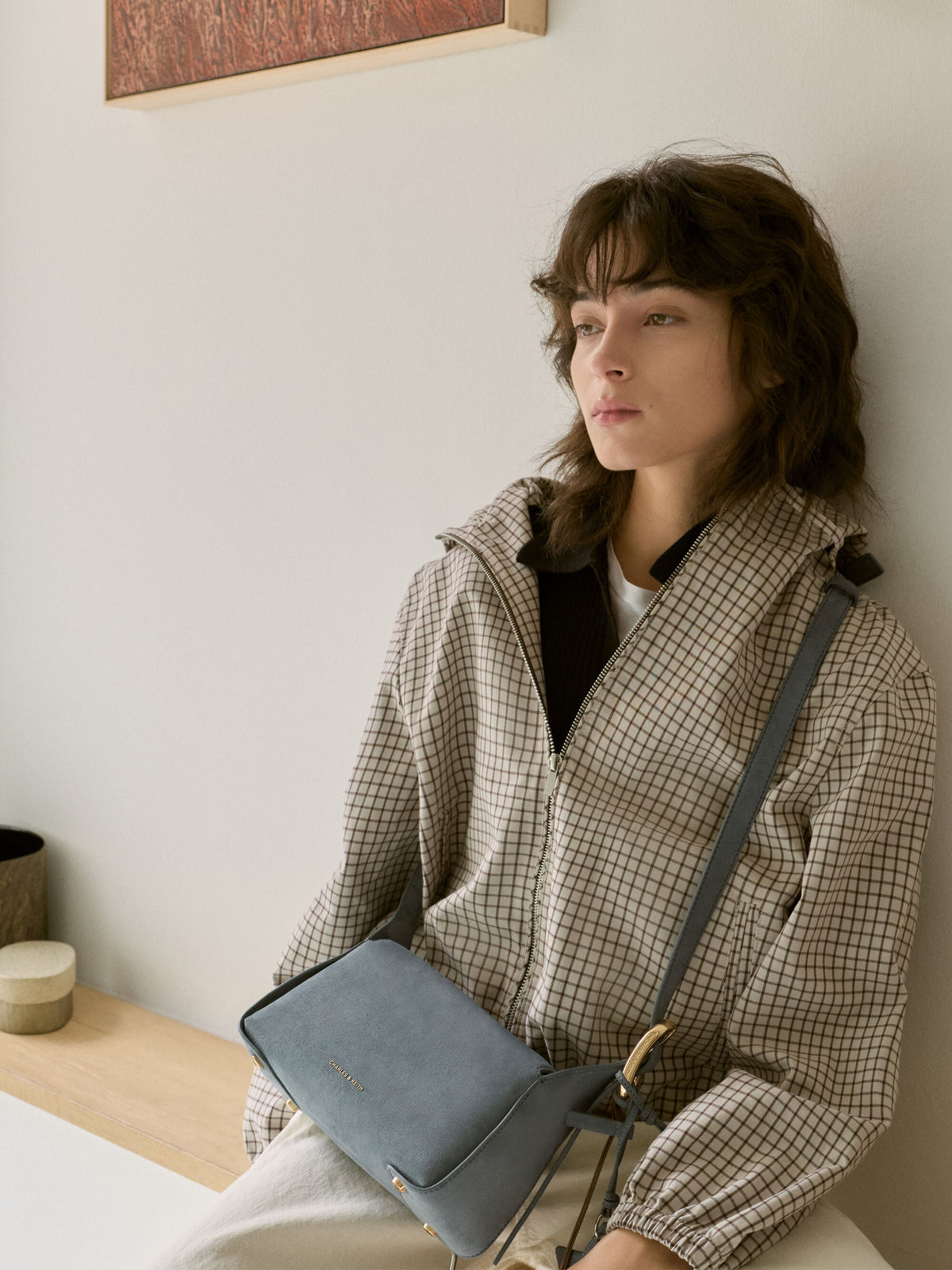 Aislin Shoulder Bag - Smoky Blue | CHARLES & KEITH