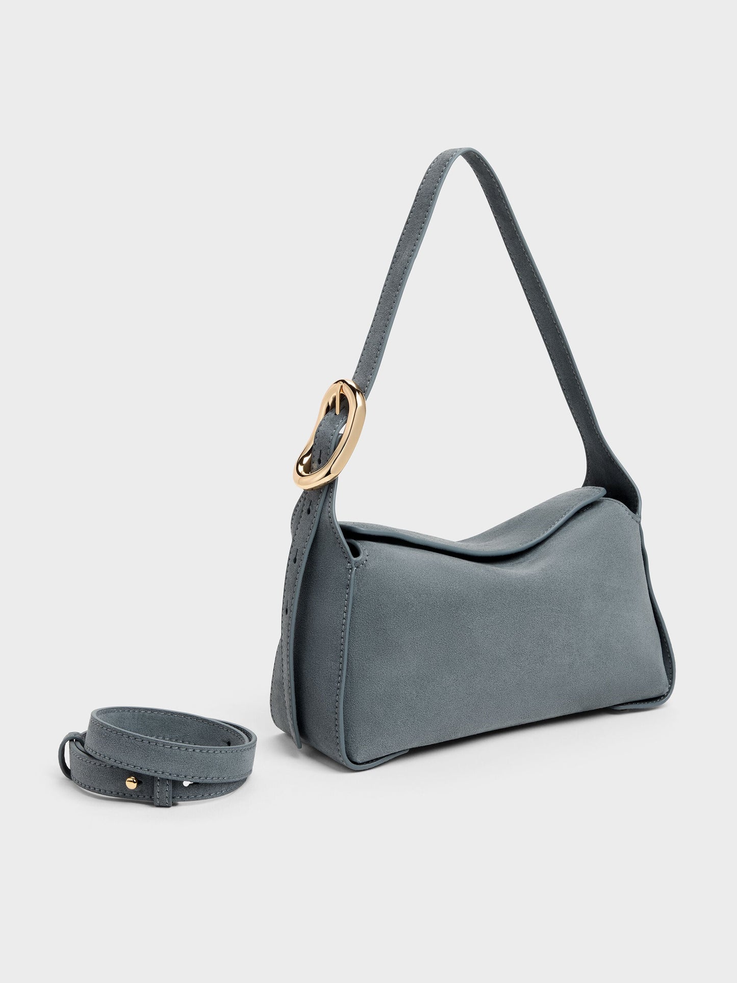 Aislin Shoulder Bag - Smoky Blue | CHARLES & KEITH