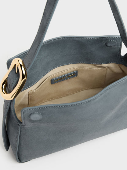 Aislin Shoulder Bag - Smoky Blue | CHARLES & KEITH