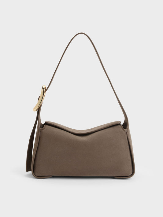 Aislin Shoulder Bag - Stone Grey | CHARLES & KEITH