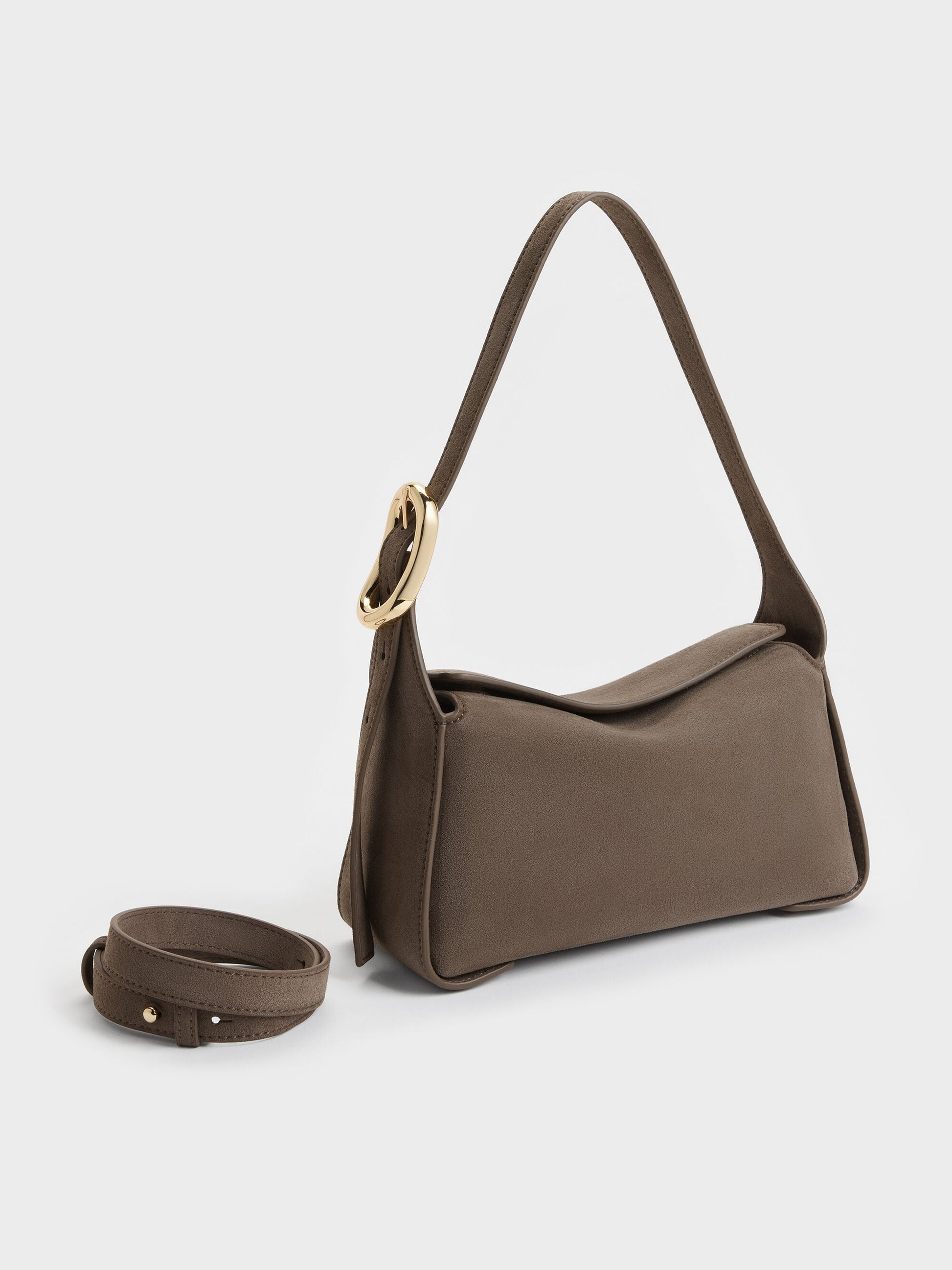Aislin Shoulder Bag - Stone Grey | CHARLES & KEITH