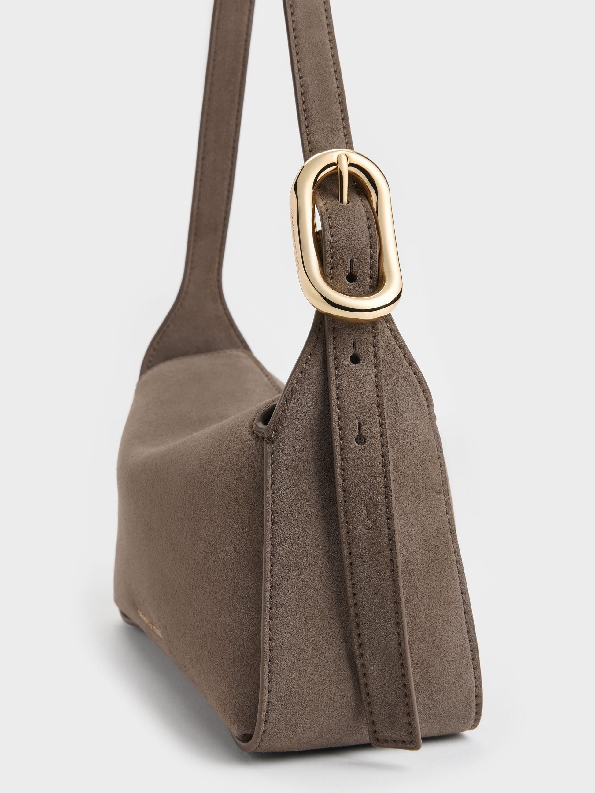 Aislin Shoulder Bag - Stone Grey | CHARLES & KEITH