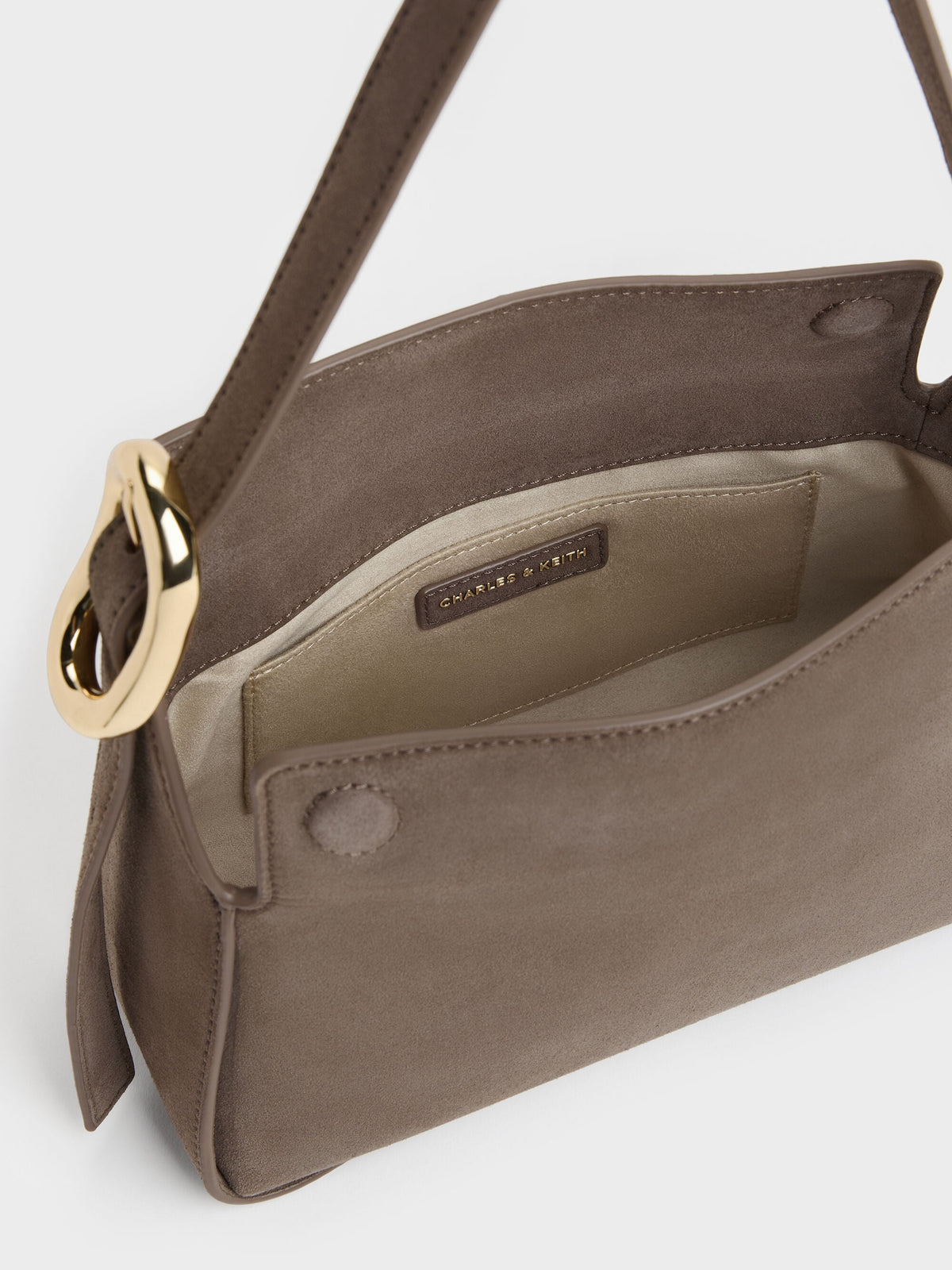Aislin Shoulder Bag - Stone Grey | CHARLES & KEITH