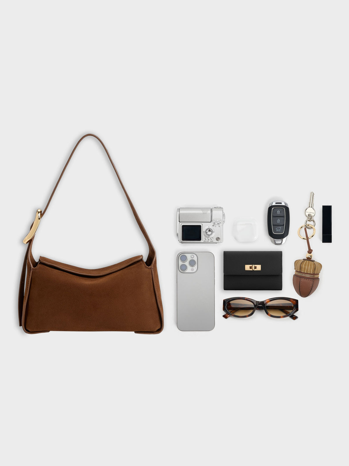 Aislin Shoulder Bag - Pecan Brown | CHARLES & KEITH
