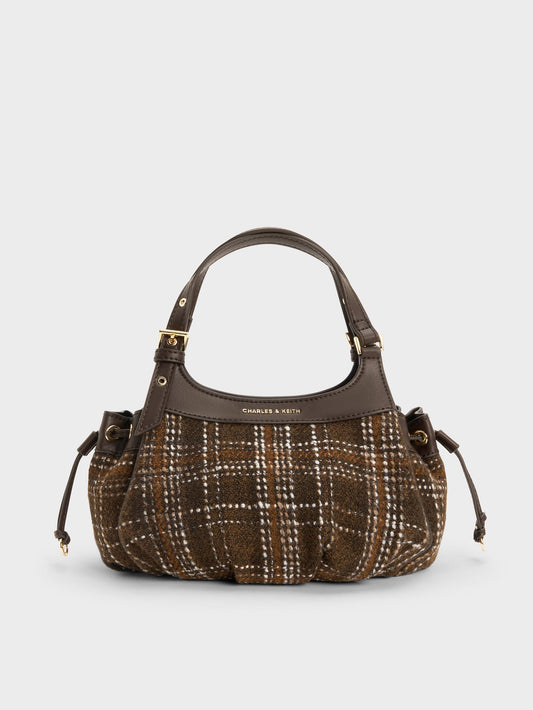 Mini Lillith Checkered Drawstring Bucket Bag - Multi | CHARLES & KEITH