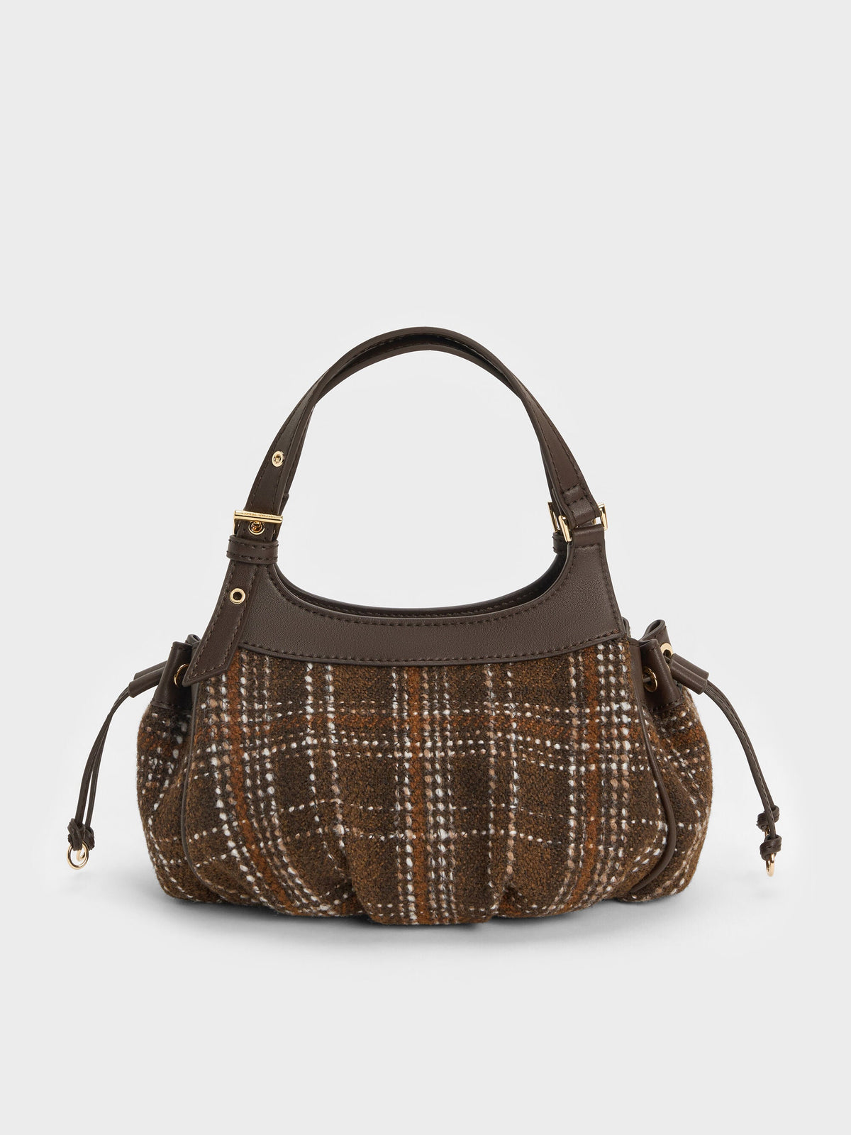 Mini Lillith Checkered Drawstring Bucket Bag - Multi | CHARLES & KEITH