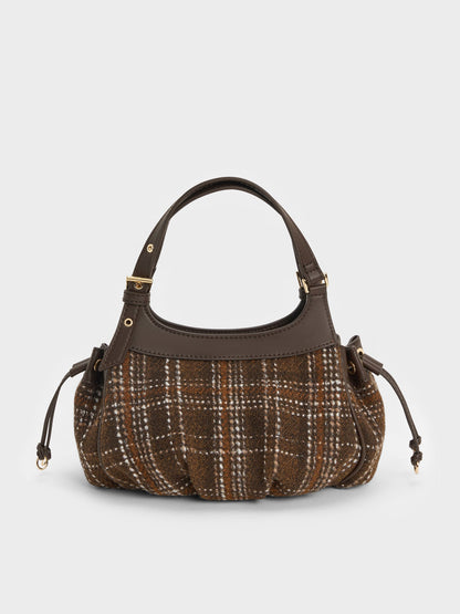 Mini Lillith Checkered Drawstring Bucket Bag - Multi | CHARLES & KEITH
