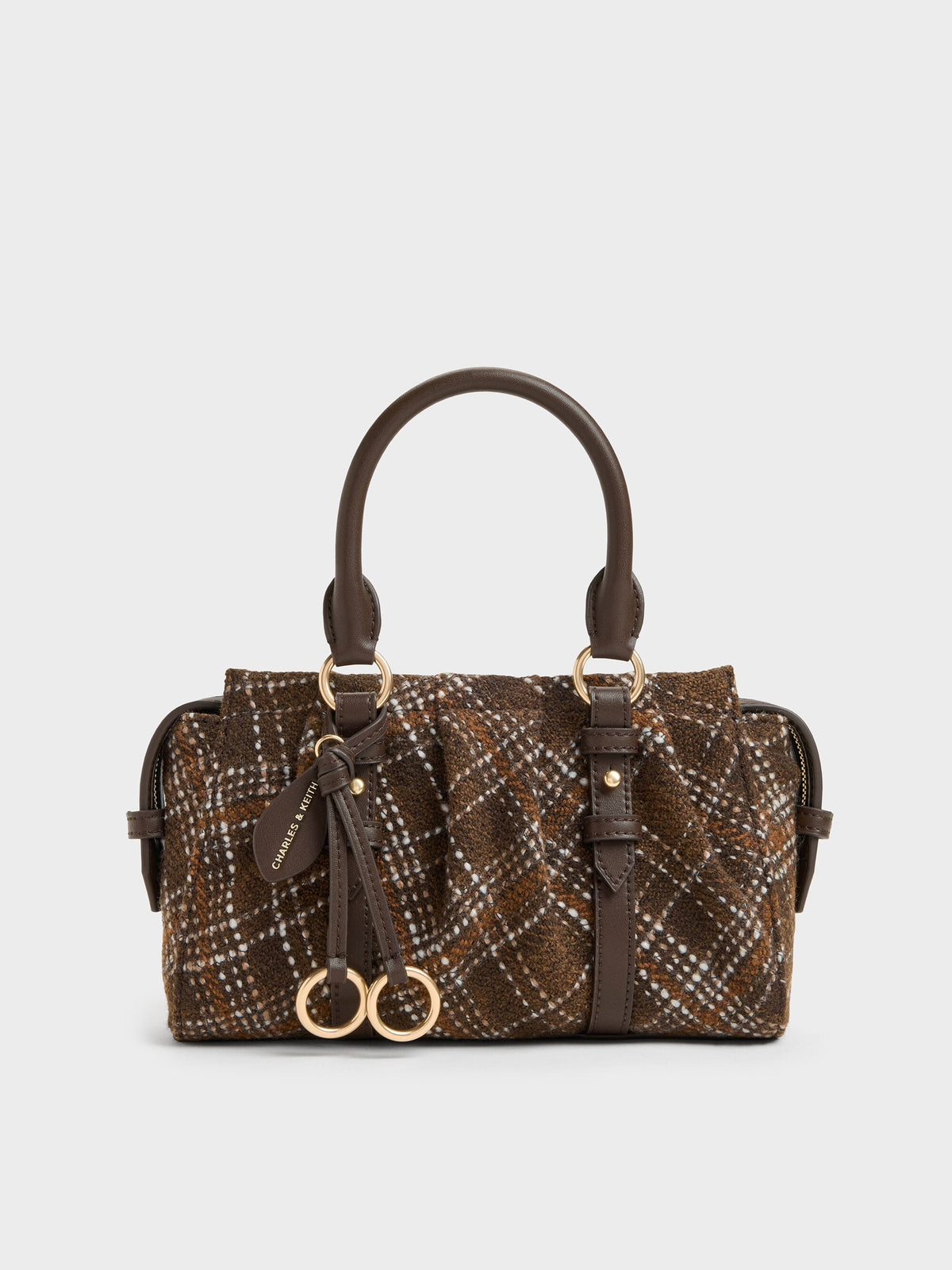 Britton Checkered Top Handle Tote Bag - Multi | CHARLES & KEITH