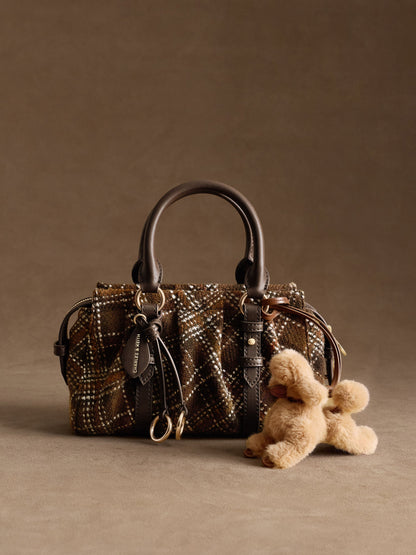 Britton Checkered Top Handle Tote Bag - Multi | CHARLES & KEITH