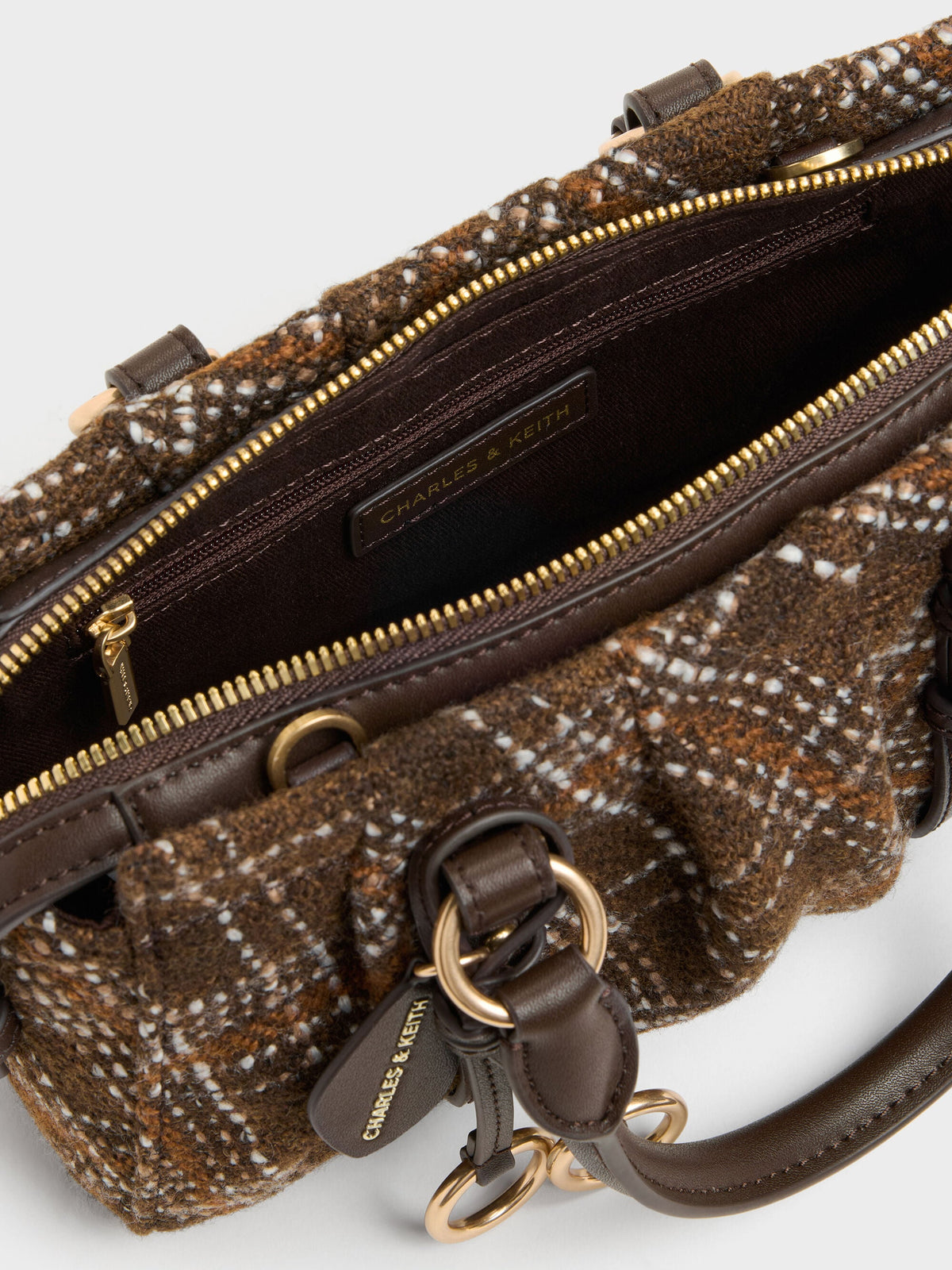 Britton Checkered Top Handle Tote Bag - Multi | CHARLES & KEITH