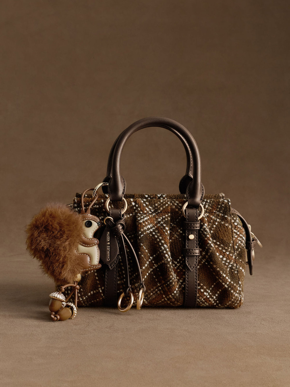 Britton Checkered Top Handle Tote Bag - Multi | CHARLES & KEITH