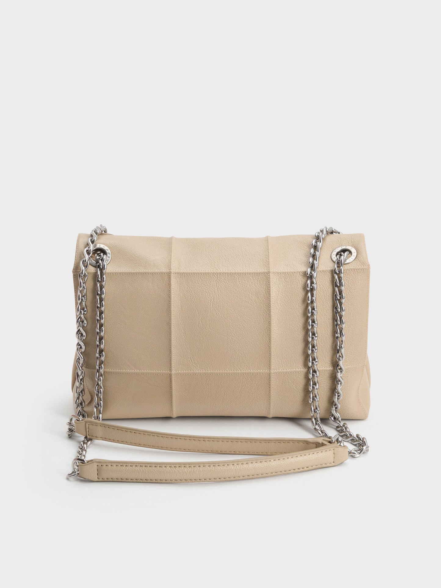 Delfina Quilted Chain-Strap Shoulder Bag - Sand Beige | CHARLES & KEITH