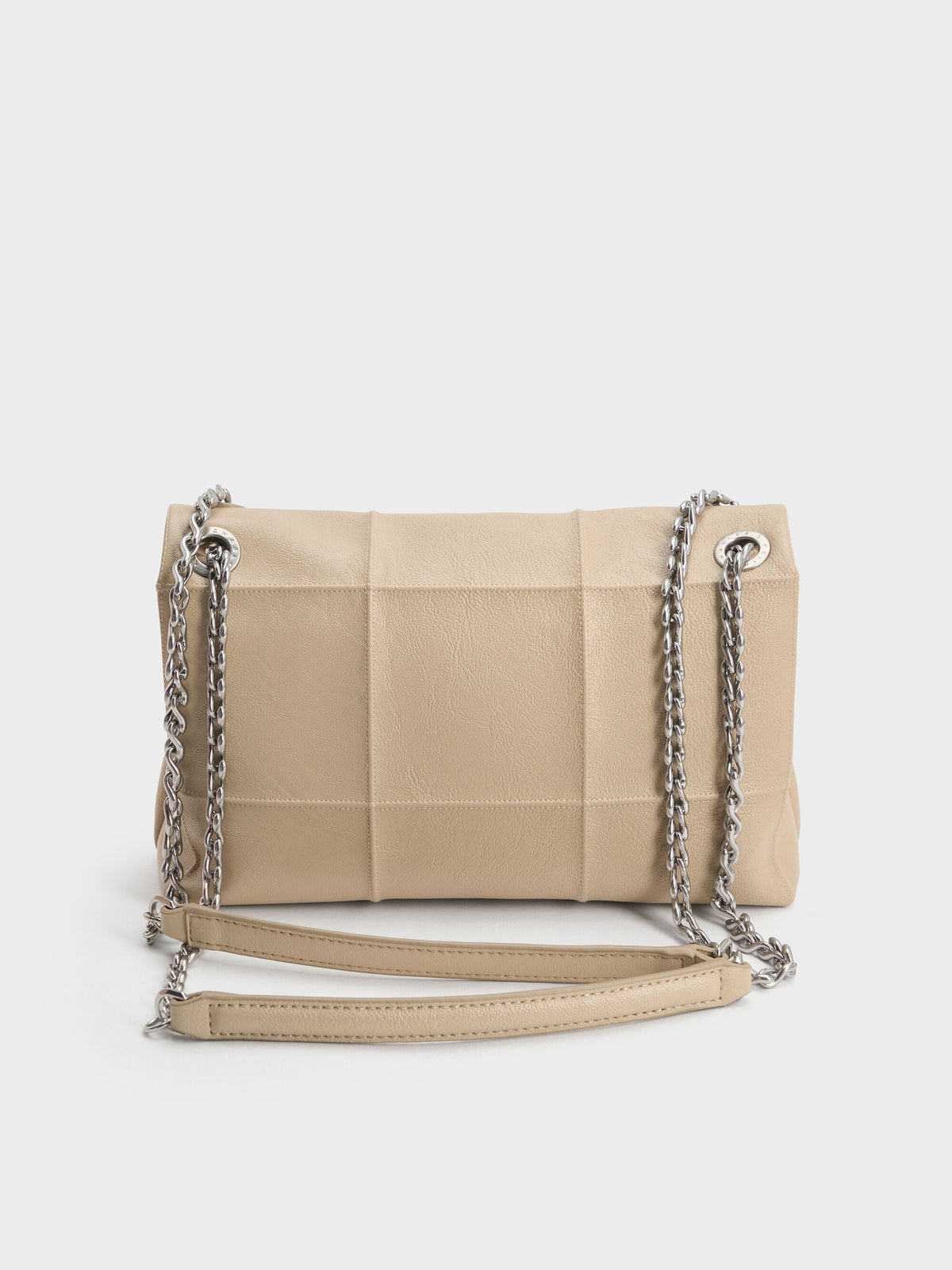 Delfina Quilted Chain-Strap Shoulder Bag - Sand Beige | CHARLES & KEITH
