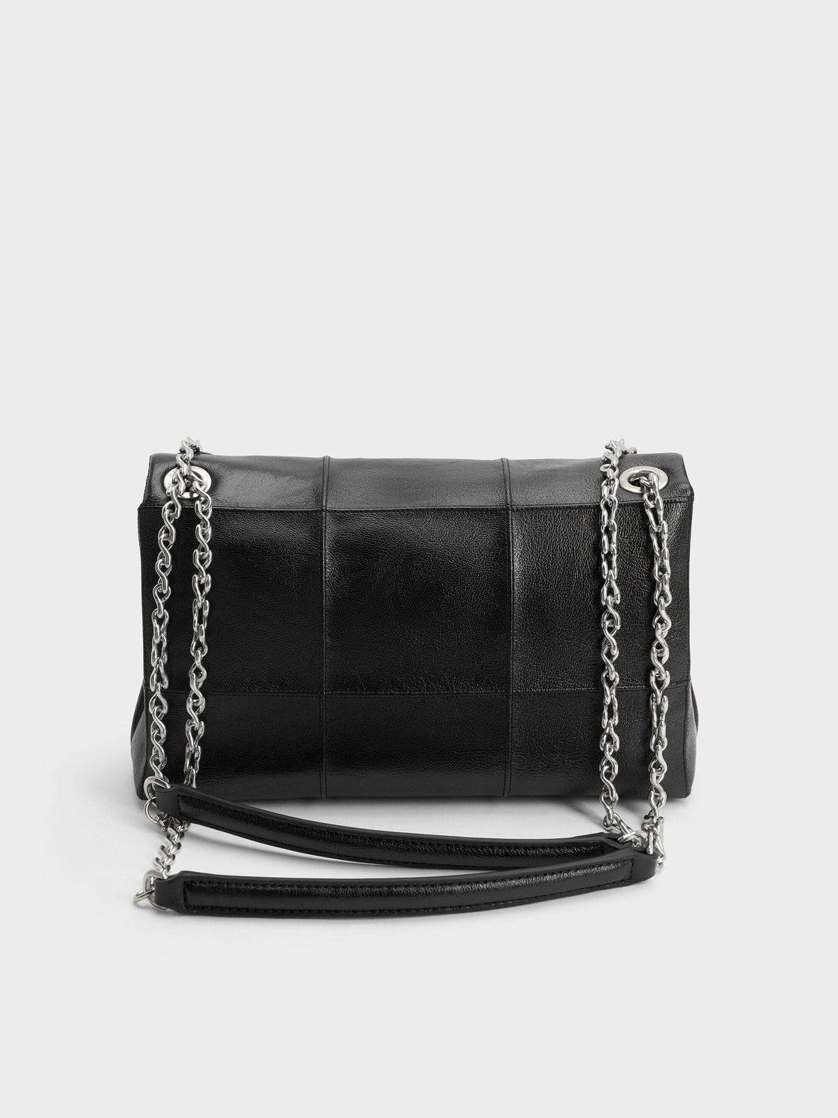 Delfina Quilted Chain-Strap Shoulder Bag - Black | CHARLES & KEITH