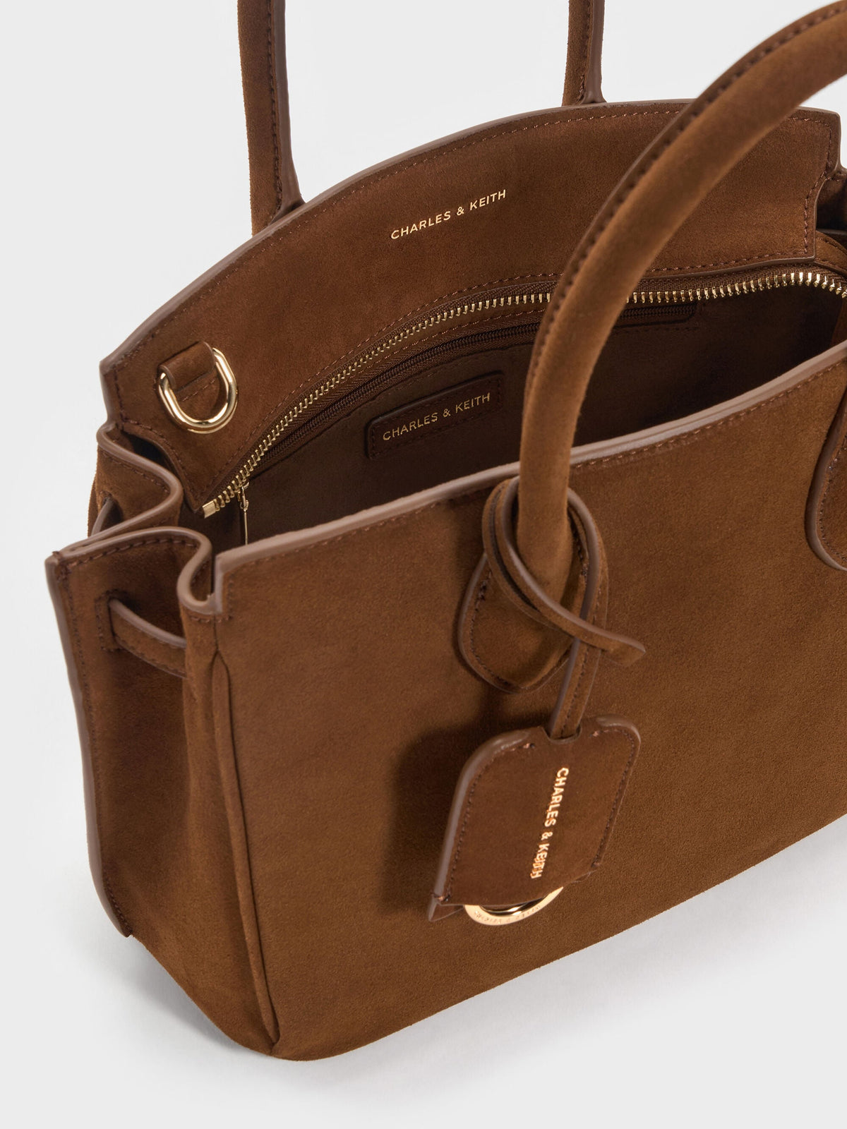 Ginevra Tote Bag - Pecan Brown | CHARLES & KEITH