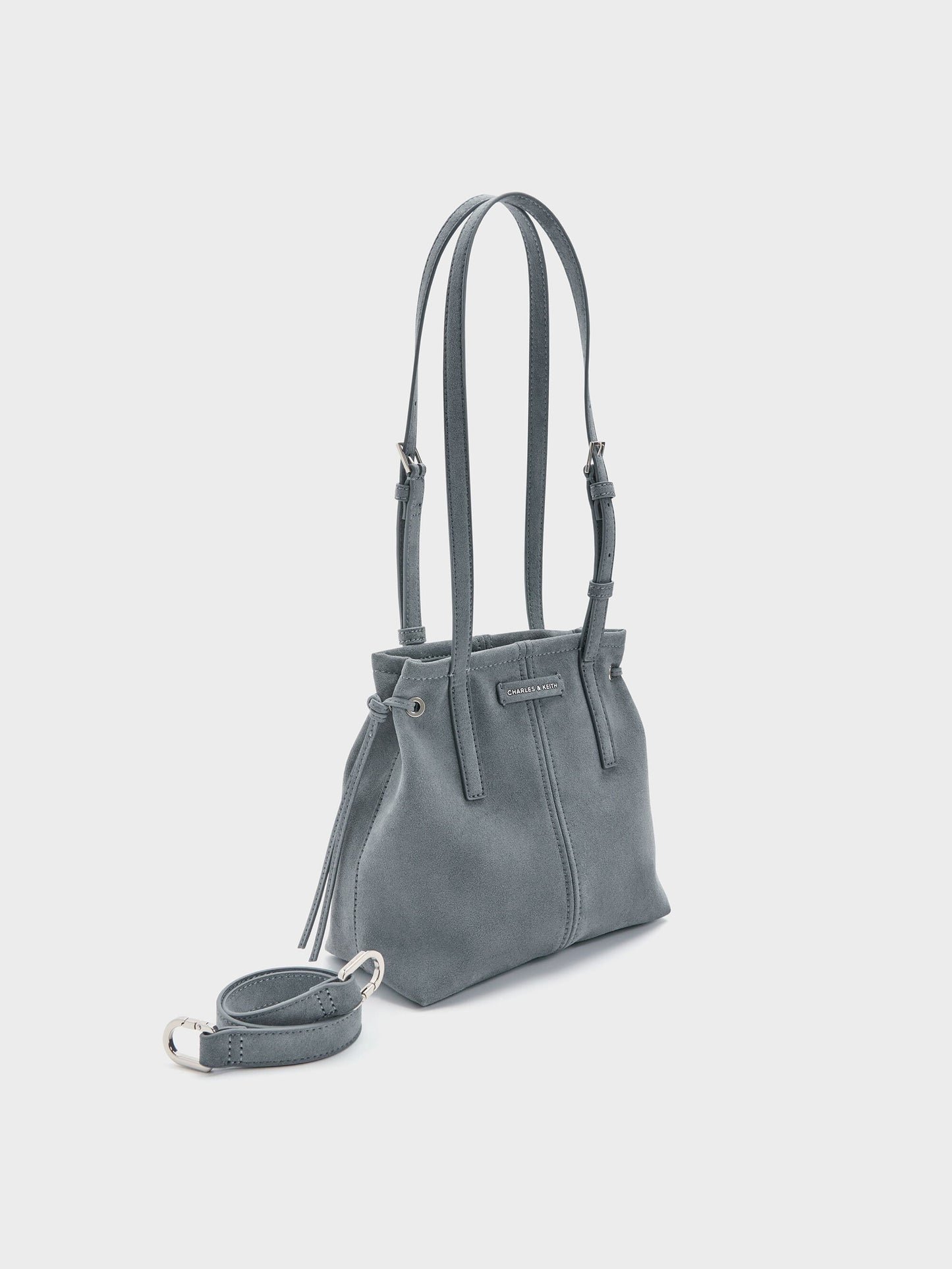 Noane Elongated-Handle Tote Bag - Smoky Blue | CHARLES & KEITH