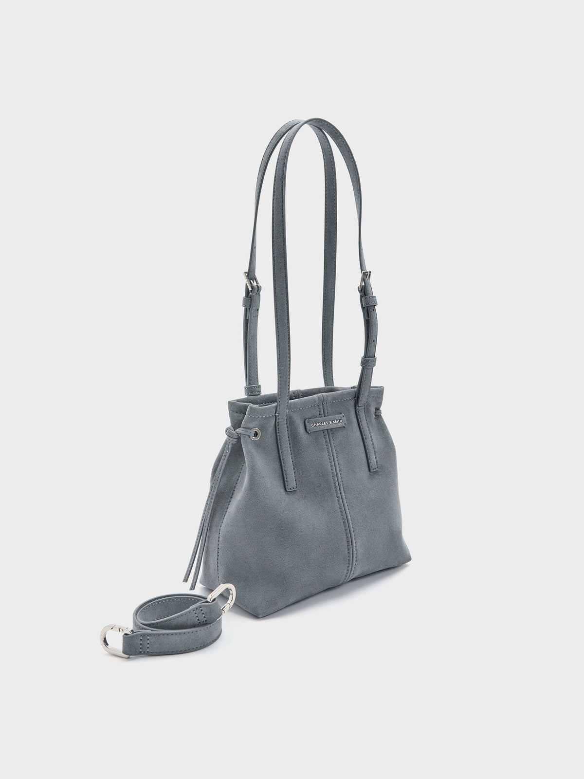 Noane Elongated-Handle Tote Bag - Smoky Blue | CHARLES & KEITH