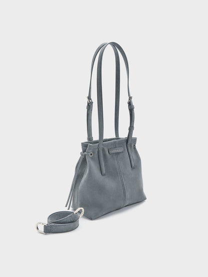 Noane Elongated-Handle Tote Bag - Smoky Blue | CHARLES & KEITH